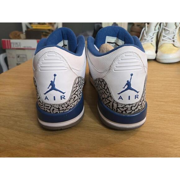 Nike Air Jordan Retro 3 “True Blue” 2011 Size 5Y White Cement 398614-104 RARE! - Picture 3 of 5